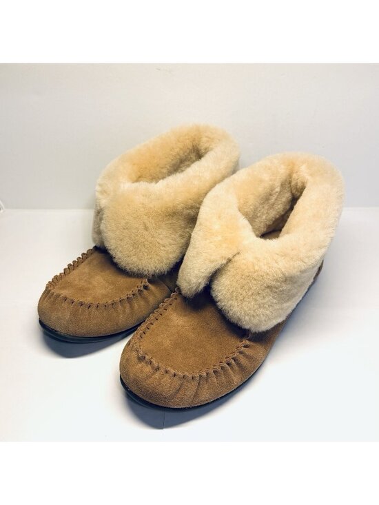Abeo Shoes - ABEO B.I.O. System Women's Whitby Tan Sheepskin Ankle Booties Sz 9 Slip-On